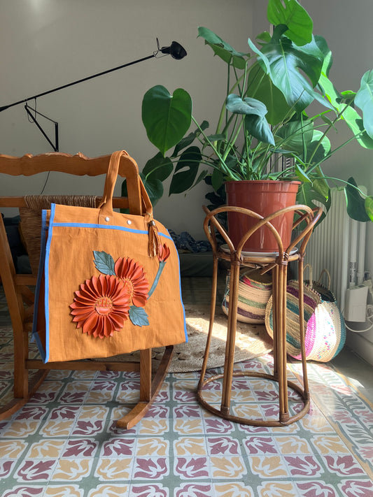 XL mish tote bag orange